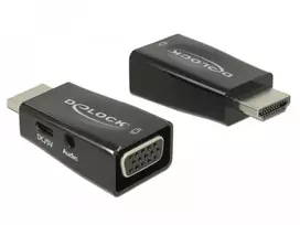 AV adapteris Delock HDMI - D-Sub (VGA) + lizdas 3,5 mm rudos (65901)