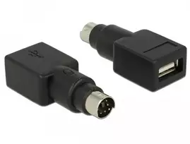 USB adapteris Delock 65898 USB - PS / 2 Juodas (65898)
