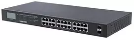 Šakotuvas Intellinet 561242 tinklo komutatorius Ne-valdomas Gigabit Ethernet (10/100/1000) Juoda 1U Maitinimas per Eternetą (PoE)