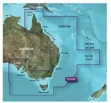 Garmin BlueChart g3 Vision | VPC022R | Australijos rytų pakrantės žemėlapis