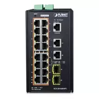 Šakotuvas PLANET IGS-20160HPT tinklo jungiklis Valdomas L2/L3 Gigabit Ethernet (10/100/1000) Maitinimas per Ethernet (PoE) Mėlyna, Baltas