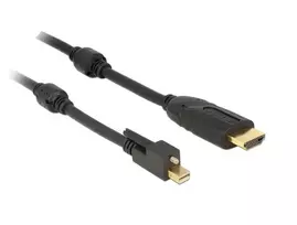 DeLOCK 83732, 5 m, Mini DisplayPort, HDMI, Kištukas, Kištukas, Auksinis