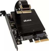 Akasa Dual M.2 PCI-E RGB LED adapterio kortelė