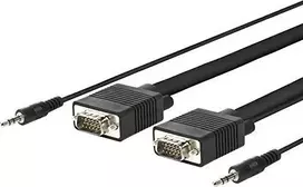 Profusion VivoLink PROVGAS15 15m VGA (D-Sub)+ 3.5mm VGA (D-Sub)+ 3.5mm Juodas VGA-Kabelis (PROVGAS15) - Cable - Digital/Ekranas/Video