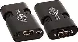 AV adapteris PremiumCord HDMI - D-Sub (VGA) + Jack 3.5mm juodas (KHCON- 23)
