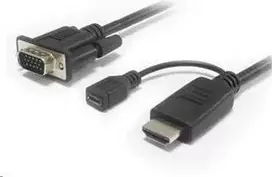 „PremiumCord“ HDMI laidas – D-Sub (VGA) + mikro USB 2 m juodas (khcon-20)