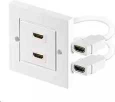 Goobay PremiumCord Moteris 2x HDMI, balta (kphdmz02)