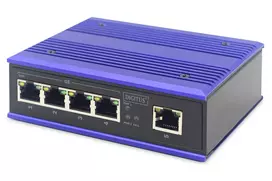 Šakotuvas Digitus INDUSTRIAL 5-PORT GIGABITSWITCH - DIN RAIL EXTENDED TEMP RANGE