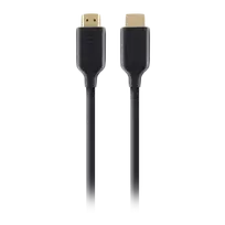 BELKIN CABLE,HDMI,M/M,2M,DIDELIS GREITIS su ETHERNETU,Juodas,Auksinis