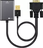 Adapteris AV MicroConnect D-Sub (VGA) - HDMI + USB-A juoda (VGAHDMI)