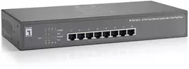 Šakotuvas Level One Carruzzo LevelOne FEP-0812 tinklo komutatorius Fast Ethernet (10/100) Maitinimas per Eternetą (PoE) Juoda