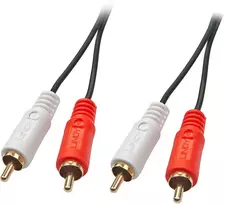 Garso Kabelis - LINDY Premium Garso Kabelis 2 x Phono Stereo, 2 x RCA, 2 m, Juodas