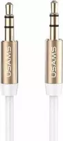 USAMS Adapteris audio jack 3,5m - 3,5m 1mbaltos spalvos YP102 (YP-01)
