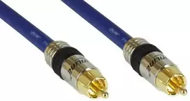 Kabelis InLine RCA (Cinch) - RCA (Cinch) 1m mėlyna (89801P)