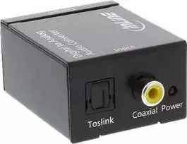 AV adapteris InLine Toslink - RCA (Cinch) juodas (65002)