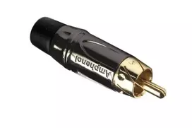 Amphenol ACPL-CBK RCA jungtis juodas chromas
