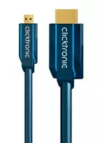 CLICKTRONIC Kabelis HDMI – micro HDMI 2.0 4K 60Hz 5m