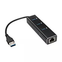 „SilverStone“ USB HUB 1x RJ-45 + 3x USB-A 3.0 (SST-EP04)