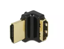 ADAPTER HDMI(M)->HDMI(F) 4K 60HZ KAMPINIS GÓRA JUODA METALOWA OBUDWA DELOCK