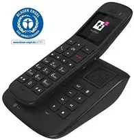 Telekom Sinus A32 didelio mygtuko belaidis telefonas su atsakikliu juodmedžio