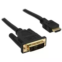 „InLine HDMI“ į DVI adapterio kabelis, didelio greičio, juodas - 1 m