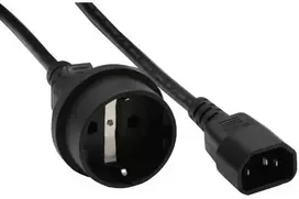 InLine 16659A tinklo adapterio laidas šaltiems įrenginiams C14 iki apsauginio kontakto lizdo 1m