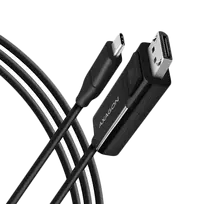 Active USB-C -> DisplayPort cable - adapter AXAGON RVC-DPC for connecting a DisplayPort monitorius/TV/projector to a notebook or mobile phone using USB type C connector.
