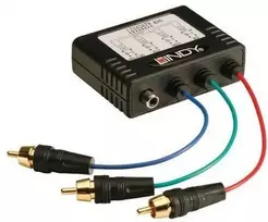 AV signalų perdavimo sistema Lindy 3 x RCA + 1 x RCA - RJ- 45 (32525)