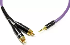 Kabelis Melodika Jack 3.5mm - RCA (Cinch) x2 20m violetinė