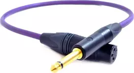 Kabelis Melodika Jack 6,3mm - XLR 10m violetinė