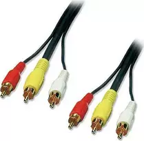 Kabelis Lindy RCA (Cinch) x3 - RCA (Cinch) x3 20m juoda (35546)