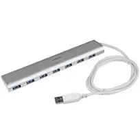 StarTech.com ST73007UA sąsajos šakotuvas USB 3.2 Gen 1 (3.1 Gen 1) Type-A 5000Mbit/ai Sidabras, Balta