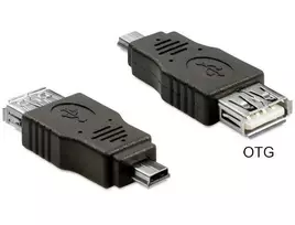 Delock Adapteris USB mini vyriškas > USB 2.0-A moteriškas OTG