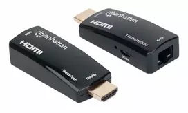 AV signalo perdavimo sistema Manhattan MANHATTAN kompaktiškas 1080p HDMI per Ethernet ilgintuvo rinkinys