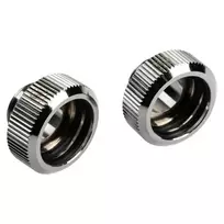 „Bitspower Touchaqua“ adapteris, jungiantis G1/4 colio AG į 16 mm išorinį kietąjį vamzdį – 2 vnt. pakuotėje, sidabrinis