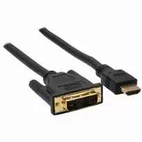 InLine HDMI į DVI adapterio kabelis didelės spartos, juodas - 1,5 m