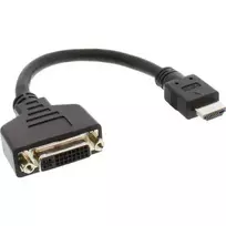 Adapteris AV InLine HDMI - DVI-I juoda (17670I)