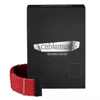 CableMod C-Series PRO ModMesh Cable Kit for RMi/RMx/RM (Juodas Label) – raudonos spalvos