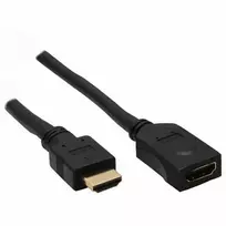 InLine HDMI Extension Plug / Socket, juodas – 1m
