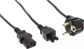 Maitinimo kabelis InLine Adapteris "Y" Schuko - IEC C5 / IEC C13 2m (16653D)