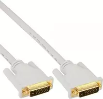 Kabelis InLine DVI-D - DVI-D 2m balta (17772W)