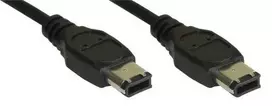 InLine Firewire 6-pin - Firewire 6-pin, 1m, Juodas (34001)