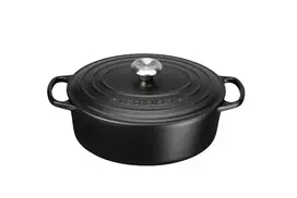 Le Creuset „Signature“ ovalus troškintuvas, 29 cm, juodas