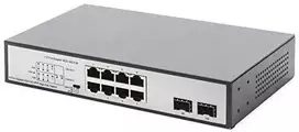 Šakotuvas Assmann Electronic DIGITUS 8 Port Gigabit Switch 8xRJ45 6xPoE + 2G SFP 180W 802.3 af/at/bt standarto palaikymas