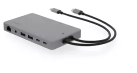 LMP prijungimo stotis USB-C Ekranas Dock 2 2 x HDMI; 1 x DisplayPort; 1 x Mini-DisplayPort; 1 x VGA; 1 x DVI; 1 x garso išvestis; 1 x Ethernet prievadas; 2 x USB 3.1 (Gen 1); 1 x USB-C
