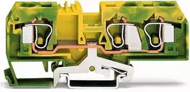Wago 284-687 3 laidų jungtis 10mm2 geltona ir-žalia 284-687