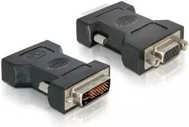 AV adapteris Delock DVI-I - D-Sub (VGA) juodas (65016)
