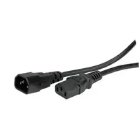 Value Kabelis zasilający IEC 0.5m juoda (Kabelis zasilający IEC 60320 C13 do IEC 60320 C14)