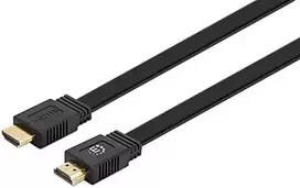 MANHATTAN HDMI cable 4K/60Hz M/M 1.0m HDR, HEC, ARC, Gold-plated Contacts, Juodas, 355605