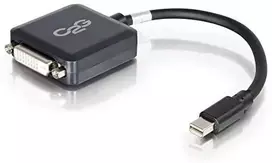 Adapteris AV C2G C2G 20cm Mini DisplayPort to DVI Adapteris - Thunderbolt to Single Link DVI-D Converter M/F - Juodas - DisplayPort-Kabelis - Mini DisplayPort (M) zu DVI-D (W) - 20 cm - Juodas